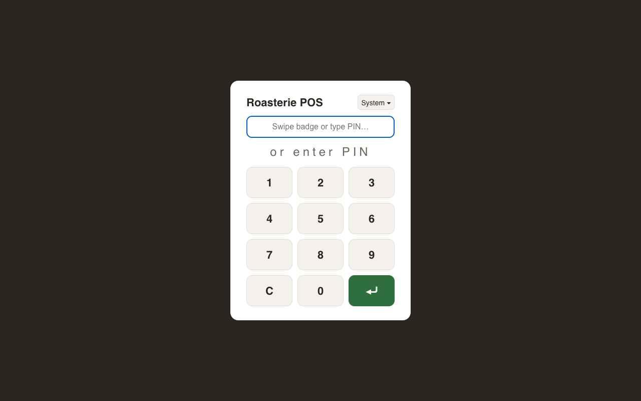 The sign-in screen